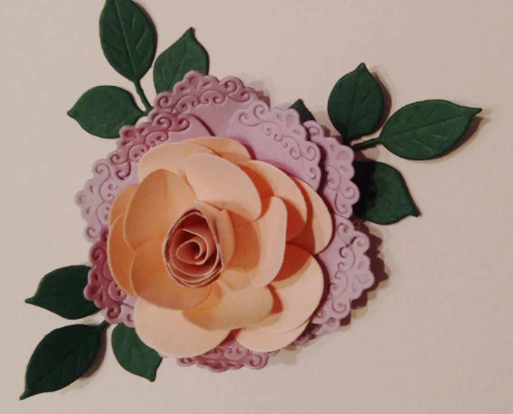 Metal Cutting Dies For Scrapbooking Die Rose Flower Leaves Cut Dies DIY Paper Cards Craft Diy Metal Cutting Dies Flowers Tree