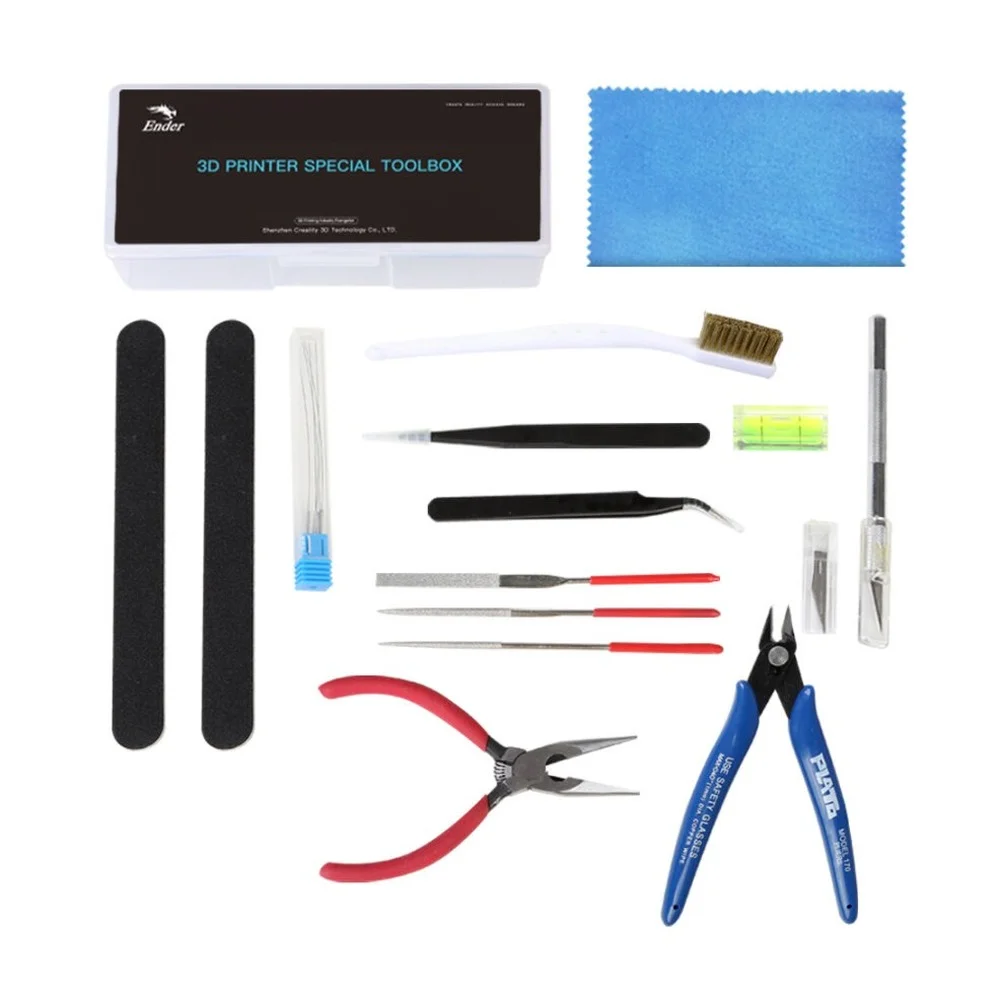 

Creality 3D 24pcs/lot 3D Printer Cleaning Removal Tools- Tool Box Kit For Ender-3 CR-10 Ender-5 All 3D printer parts