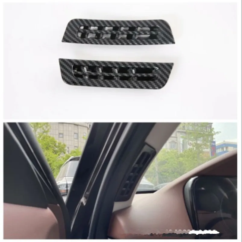 

For Hyundai Mistra 2021+ Car A Pillar Air Outlet Panel Cover Trim Styling Garnish Sticker ABS Carbon fiber