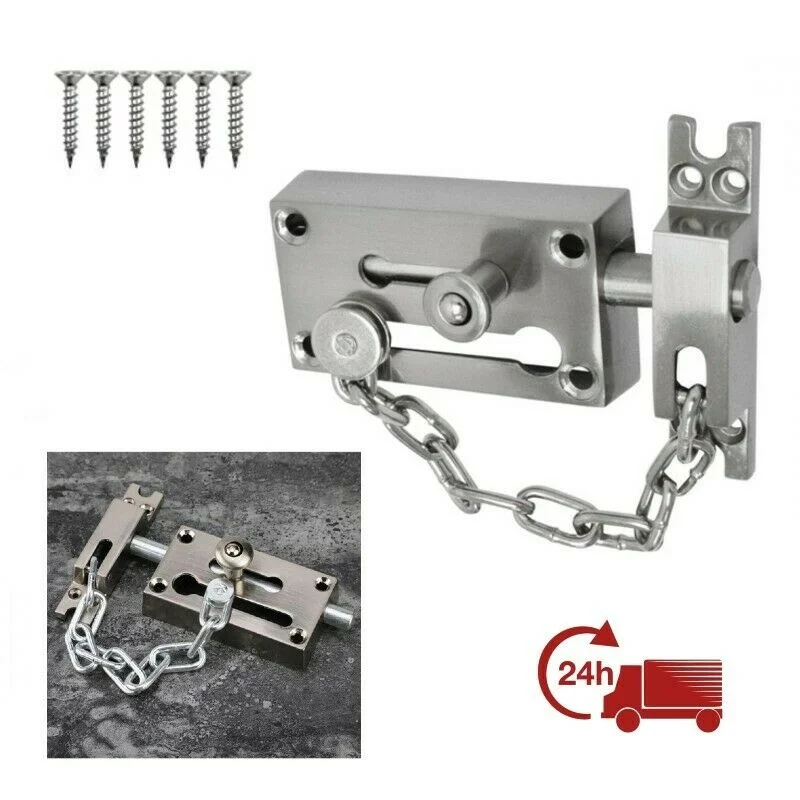 Cadena Puerta Pestillo Cerradura Cadena Antirrobo Resistente pernos Deslizantes