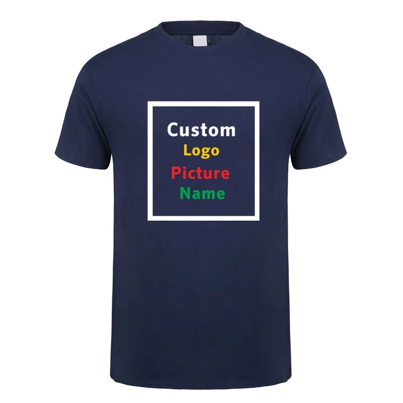 Custom T Shirt Make Your Design Logo Text Men Print Company Team High Quality Cotton Tshirt Personalized Gift 21 Colors XS-5XL