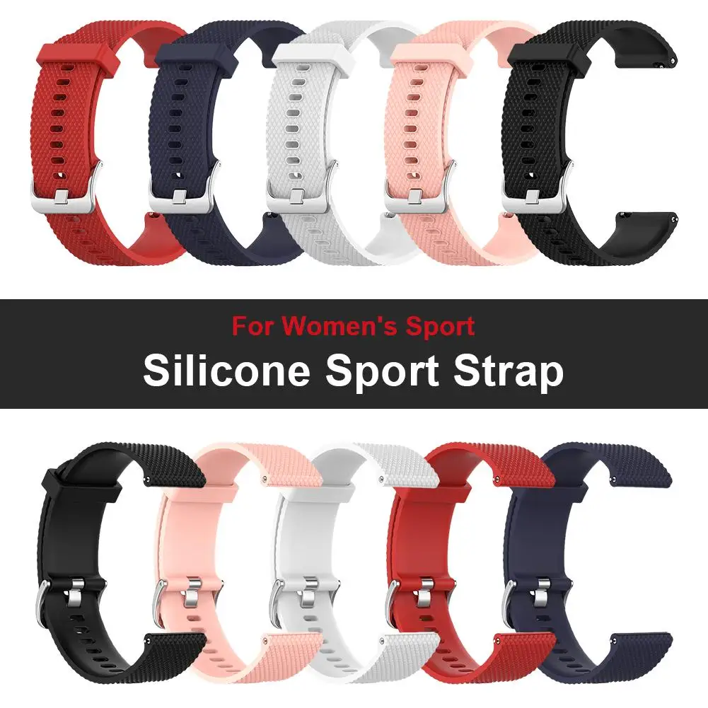 Soft Premium Silicone Replacement Watch Band Wrist Strap 18mm foFossil Women's Sport Women's Charter HR Women's Gen 4 Q Venture