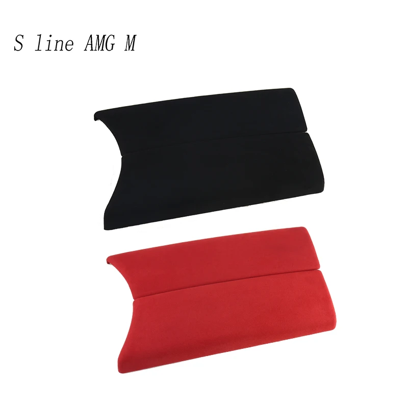 Suede Car Wrapping ABS Armrest Box Panel for Mercedes Benz C Class W205 GLC X253 Center Console Covers Stickers Trim Accessories