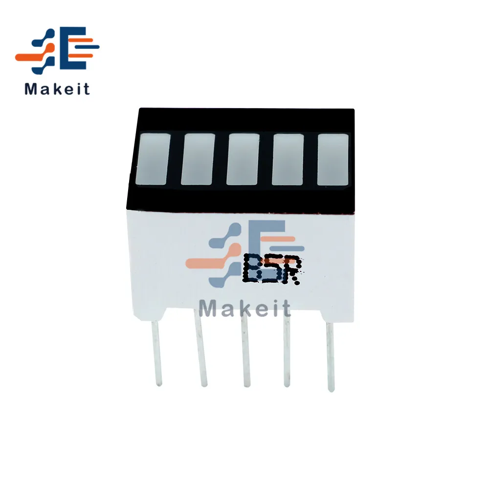 5 unids/lote 5 segmentos Color rojo 1 dígitos barra pantalla LED placa PCB electrónica para Arduino