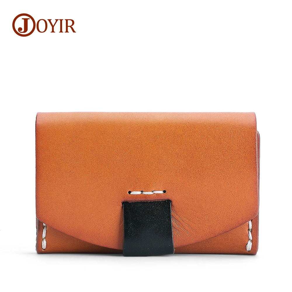 

JOYIR Genuine Leather Coin Purse Many Color Card Holde Wallet High Quality Credit Card Id Holder Short Female Money Buckle Bag