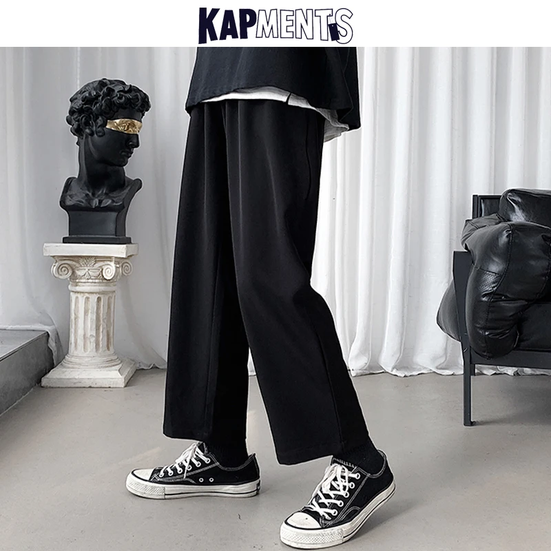 

KAPMENTS Men Japanese Harajuku Baggy Cargo Pants 2023 Spring Mens Vintage Streetwear Wide Legs Sweatpants Male Casual Trousers