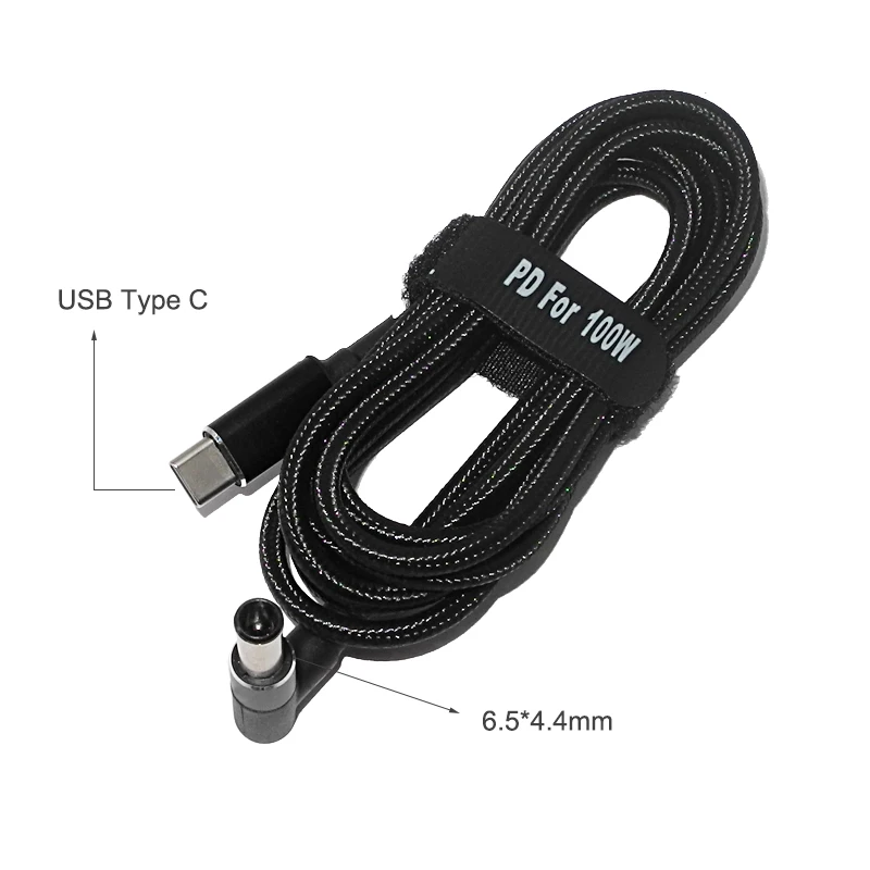 1.8m 100W USB Type C to 6.5 X 4.4mm Laptop Power Adpater Connector Charging Cable Cord for Sony Vaio Laptop Charger Converter