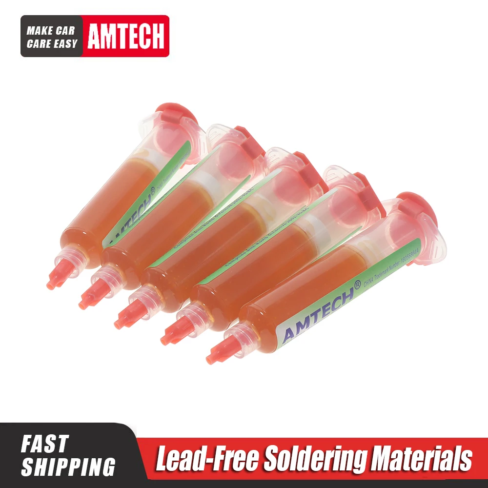 Amtech arga original com fluxo de solda sem chumbo 10cc, pasta de reparo para solda smt bga