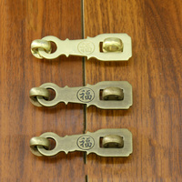 89mm Wood Door Brass Hasp Furniture Buckle Cabinet Lock Antique Chinese Drawer Bolt Garden Anti-Theft Latch Hardware Part