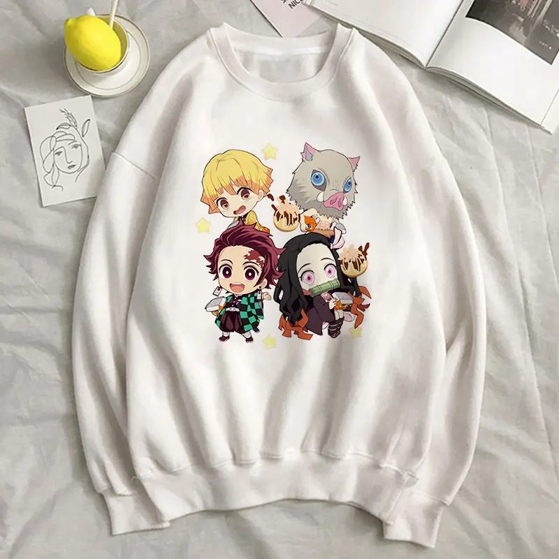 Harajuku Demon Slayer Graphic Anime Hoodie Winter Kawaii Sweatshirt Hoodies Fall Tops Women Kimetsu No Yaiba Clothes Streetwear