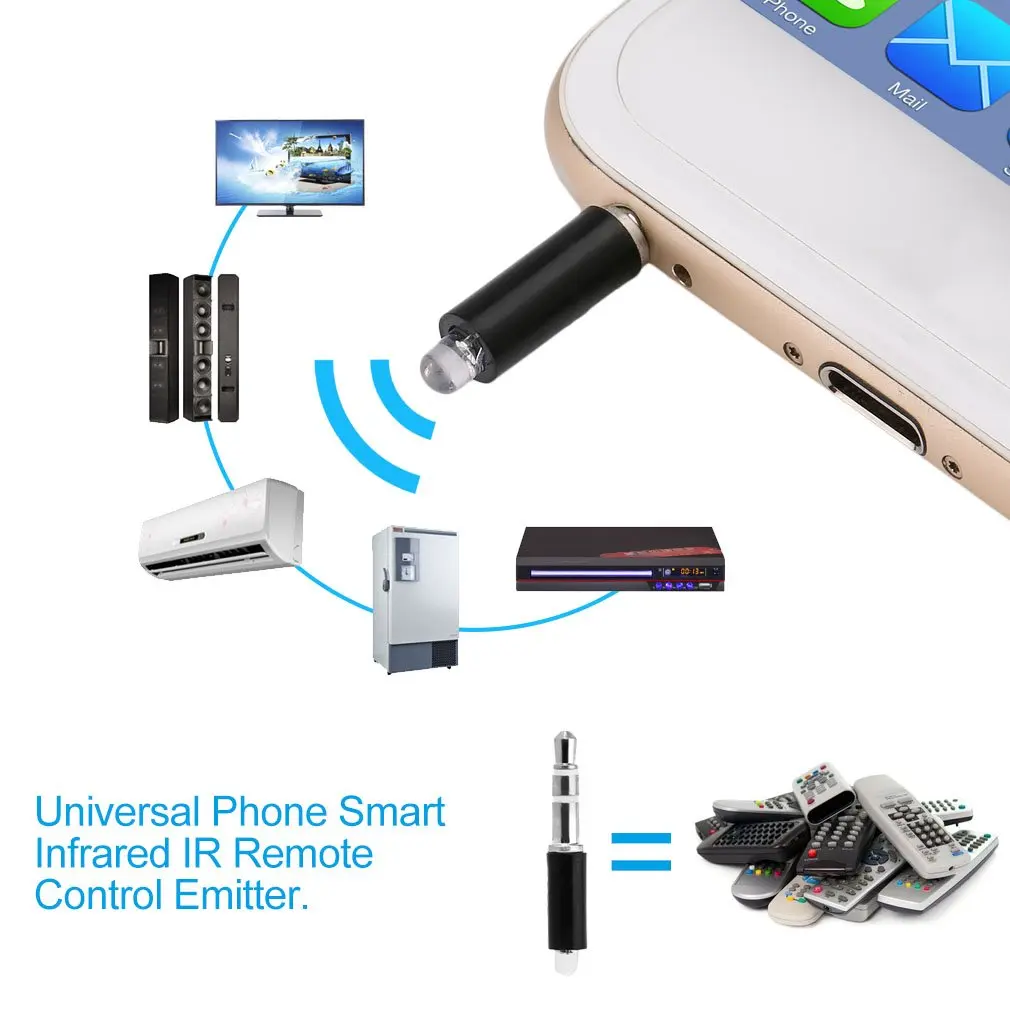 Telefono cellulare universale Smart IR telecomando a infrarossi emettitore Mini TV portatile STB controllo DVD per telefono cellulare