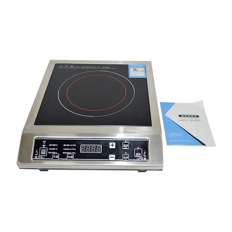 Household Induction Cooker Electric Hob Stove Panel Stir-fried Stove Cooking Unit Hot Pot Soup Furnace 3500W Cooker Induction