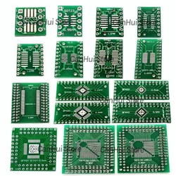 5Pcs IC Adapter PCB Circuit Board LQFP QFN SOP MSOP TSSOP SOT23 8 14 16 20 24 28 32 40 44 48 56 64 100 SMT To DIP Test connector