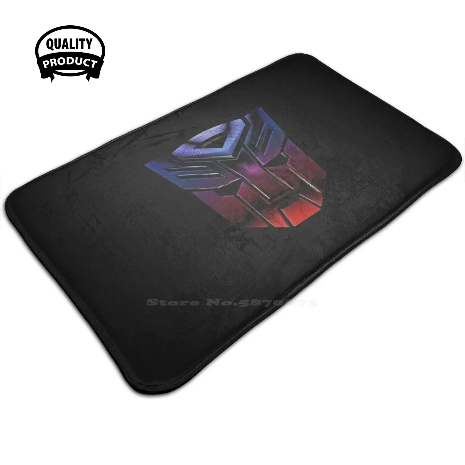 Autobots Symbol Soft Foot Pad Room Goods Rug Carpet Autobot Decepticon Optimus Prime Optimus Prime Megatron Bumblebee Ironhide