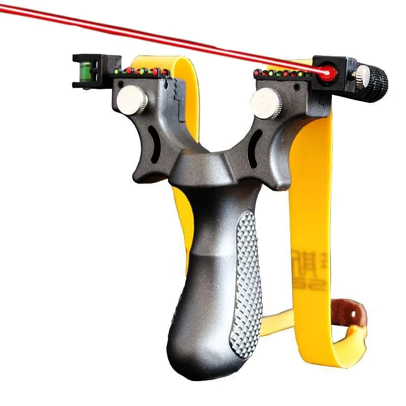 Professional Outdoor Resin Laser Slingshot Laser Aiming Slingshot Resin Shooting Slingshot Catapult with Flat Rubber Band