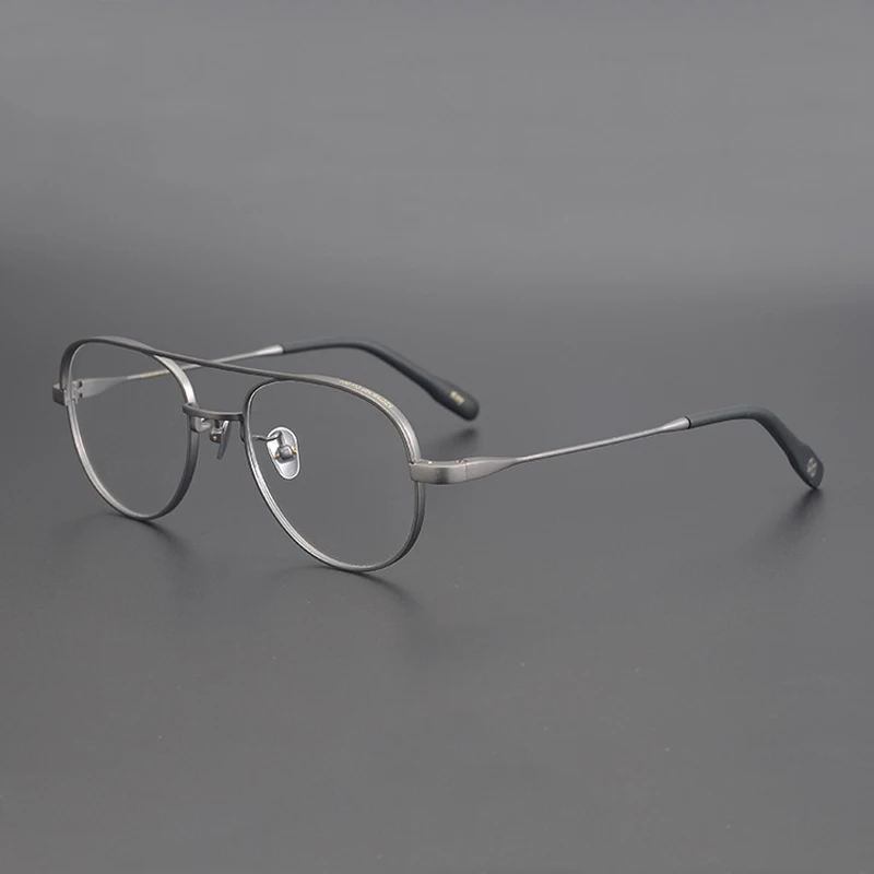 Men's Pilot Style Pure Titanium Vintage Glasses Frame Women Brand Designer Super Light Optical Myopia Prescription Eyeglasses