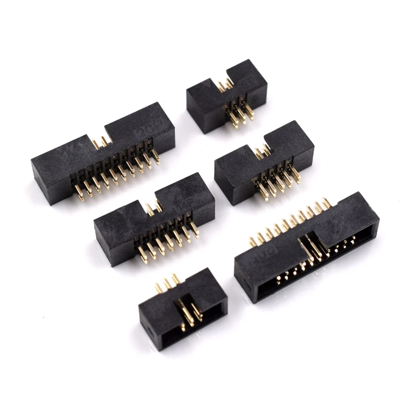 10pcs JTAG socket DC3 1.27MM pitch Male Socket Straight IDC Box headers PCB Connector Double Row 6/10/20/26/34/40 PIN DC3 Header