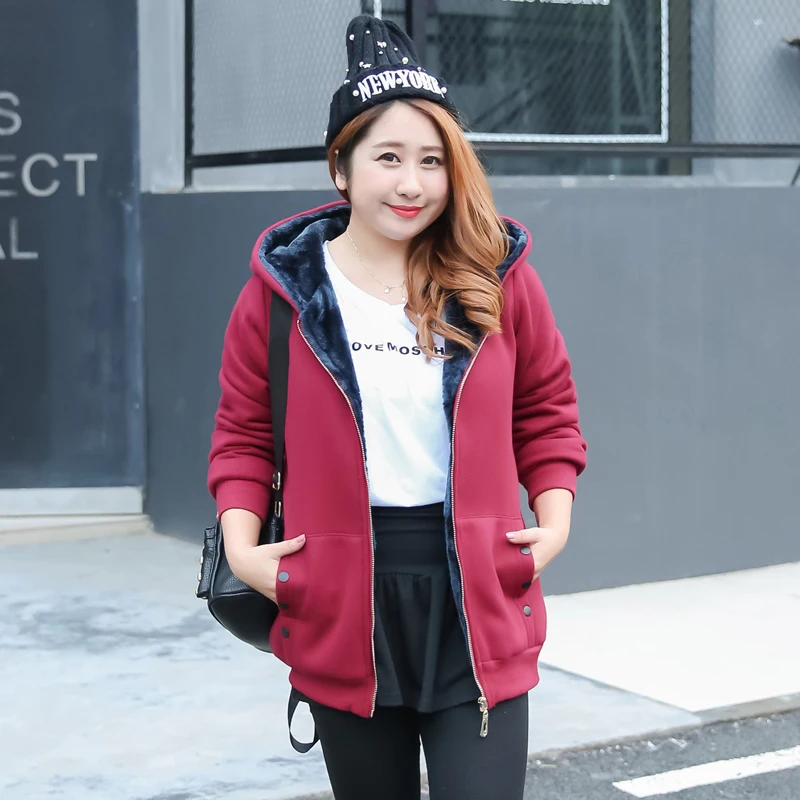 

Hoodies Women Sweatshirt Warm Winter Autumn Spring New Casual Hooded Jacket Coat Plus Size 5XL 7XL Oversized Tops Free Shipping