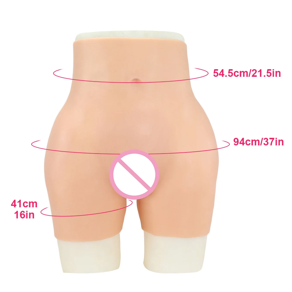 Silicone Pant with Fake Vagina Cosplay Costumes Underwear Panties Thick Hip Pants for Drag Queen Crossdresser Transgender Sissy