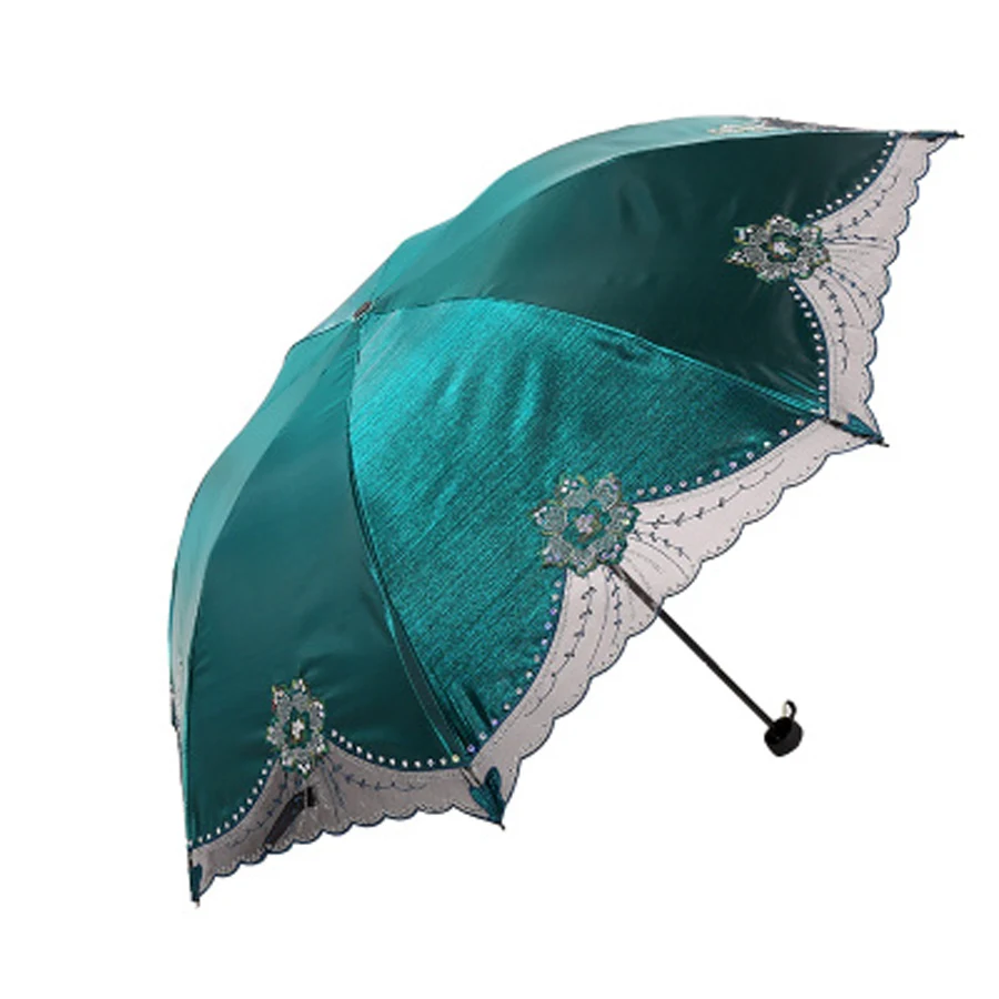 Retro Classic Lace Girl Women Umbrella Strong Windproof Travel Portable Big Female Paraguas Outdoor Sun Parasol Waterproof