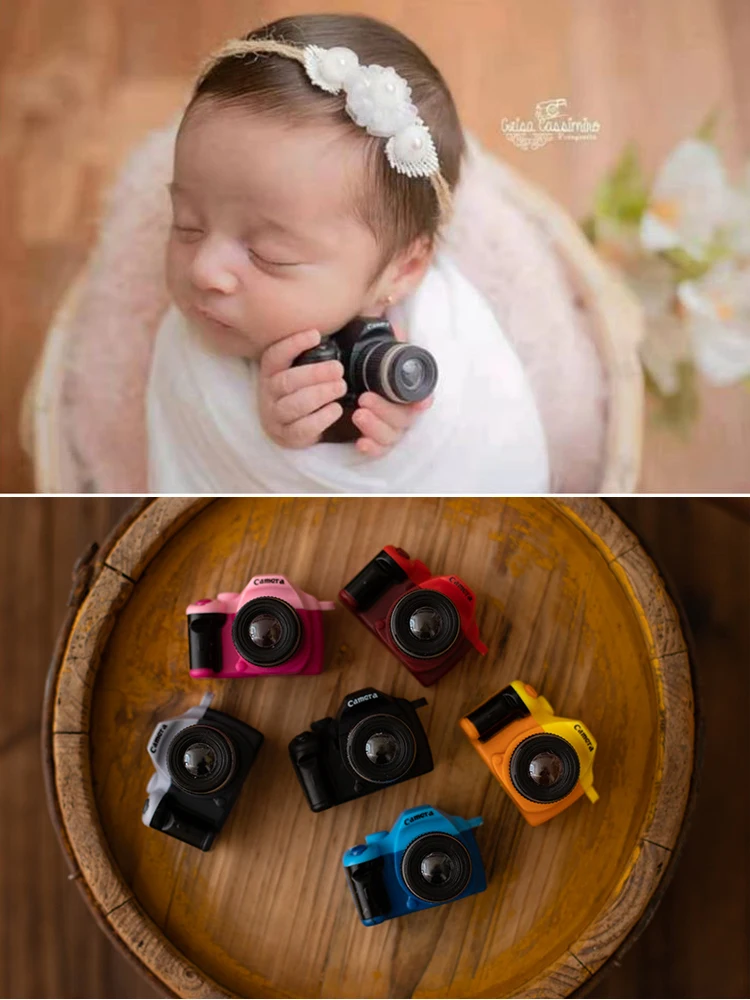 

Newborn Photography Props Studio Shooting Photo Prop Accessories Baby Mini Camera SLR Cameras for Bebe Fotografia Picture DIY