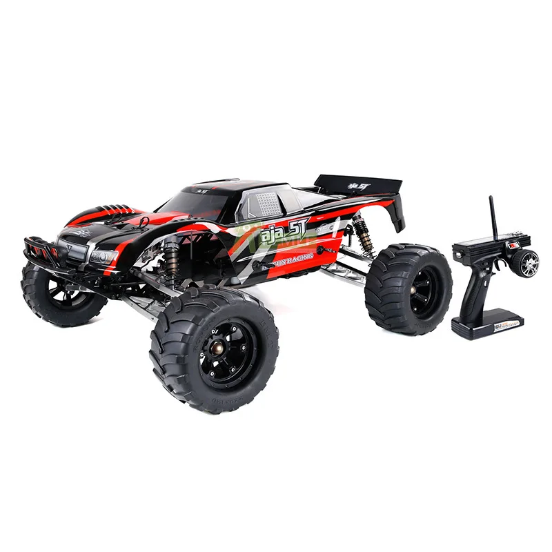 Carrinhos de controle remoto, 1/5, versão atualizada 2.4g, controle de rádio, brinquedo, buggy, 45cc, 2 tempos, 4 parafusos, motor à gasolina, rofun baja 5t-max