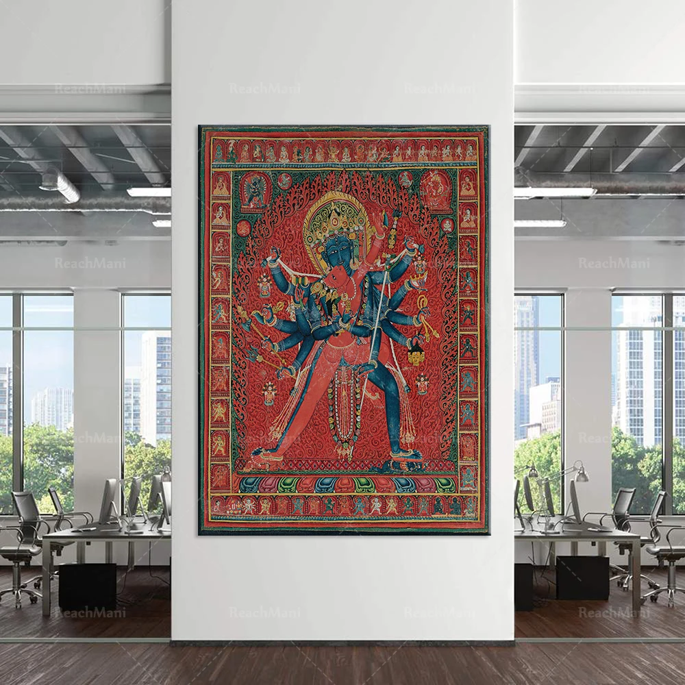 

Peintures thangka tibétaines de Chakrasamvara et Vajrayana / estampes bouddhistes, peintures célèbres