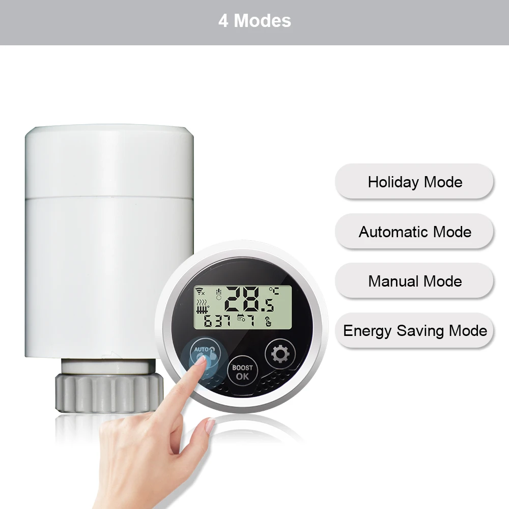 Tuya Smart ZigBee Radiator Actuator Programmable Thermostat Thermostatic Valve Temperature Controller WorK With Alexa Google