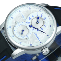 FORSINING Automatic Mens Watches Top Brand Luxury Sport Watch for Men Mechanical Wristwatches Silicone Strap Chronograph relogio