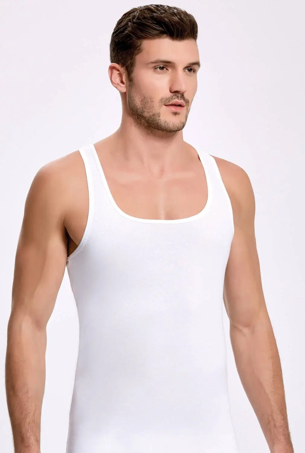 Principle 1010 Sportsman White Male Undershirt 3 PCs