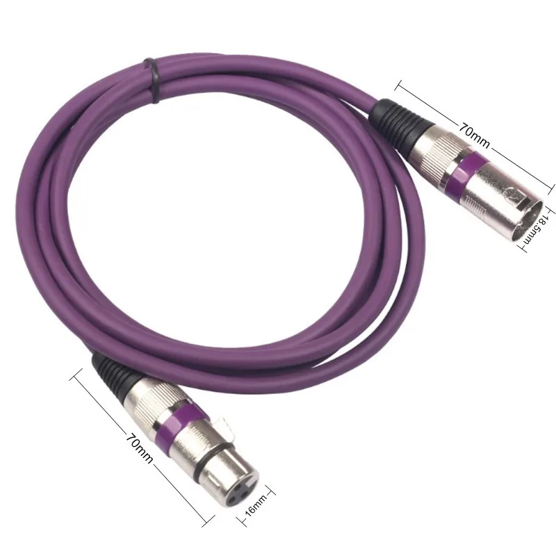 3Pin XLR Cable Male to Female Canon Plug Audio Cable Shielded 1PC For Mixer Microphone Amplifier 0.3m 1m 1.8m 3m 5m 10m