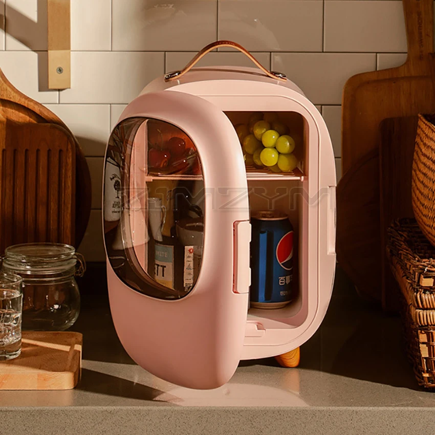 8L Kleine Mini Auto Kühlschrank Tragbaren Kühlschrank Mit Gefrierfach Portable Auto Hause Dual Use Kühlschrank Kühler Heizung und Kühlung Kühlschrank