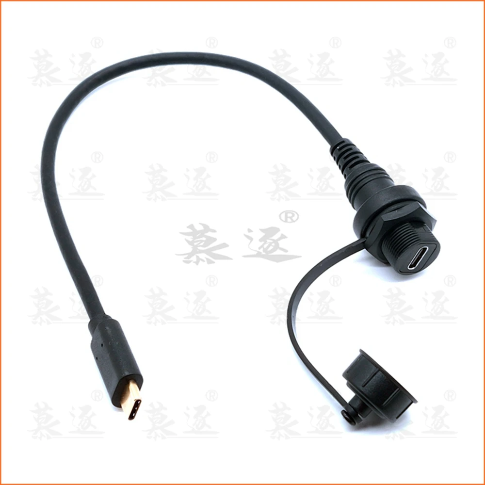 10Gb Tốc Độ Cao USB-C IP67 Nước Mật Độ Cáp Type-C 3,1 IP 67 Nam Đến Nữ Bảng Núi không Thấm Nước Cắm Nối Dài Cord30cm