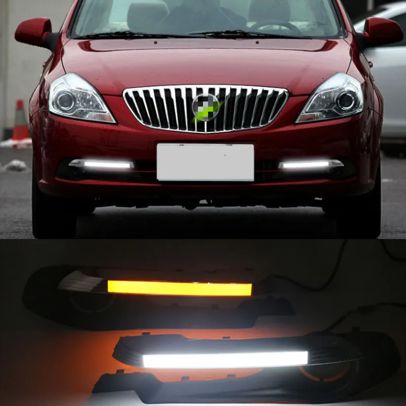 2pcs For Buick Excelle 2013-2015 White yellow blue Front Fog Lamp Day Light LED DRL daytime running light