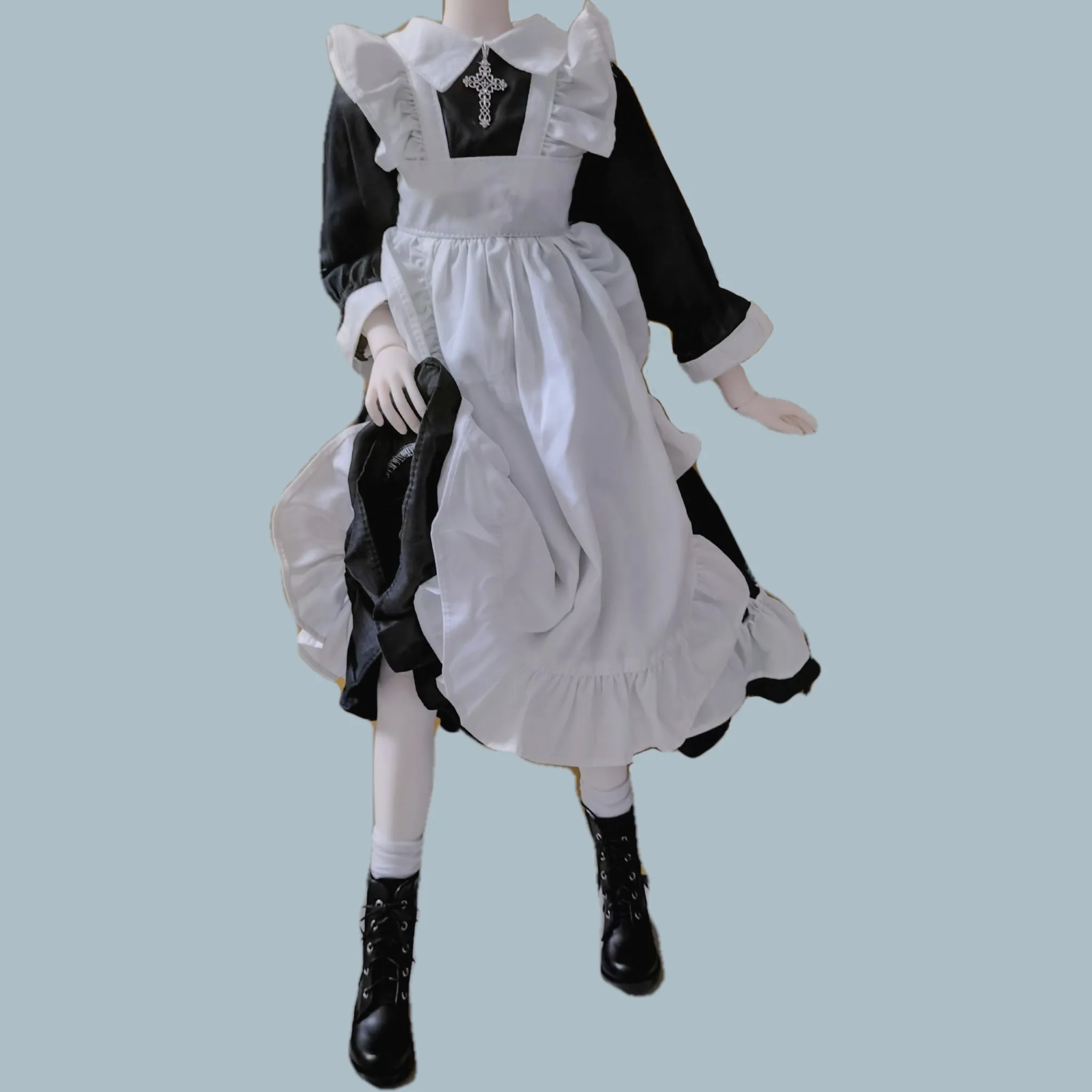 귀여운 흑백 메이드 복장 인형 액세서리, BJD 인형 옷 수트, 1-3, 1-4, 1-6 브라이스 사이즈, MSD YOSD