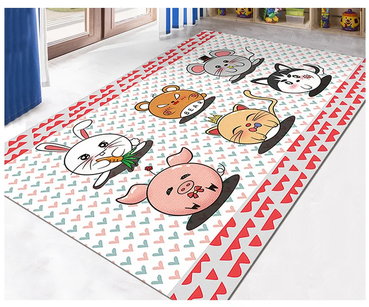 Cartoon Lion Carpet 3D Printed Carpet Square Anti-Skid Area Floor Mat Rug Non-slip Mat Dining Room Living Soft Carpet 01