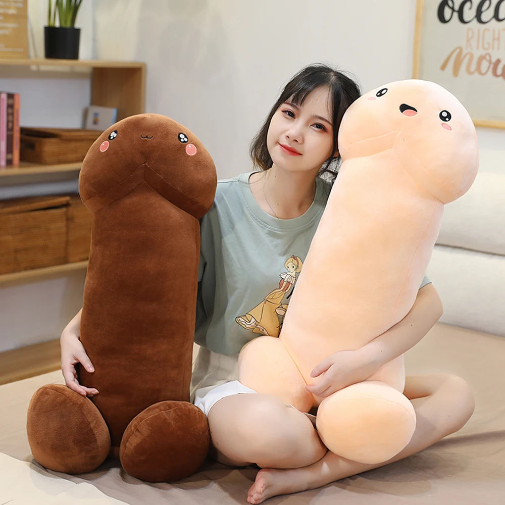 Big Size Creative Plush Penis Toy Doll Funny Soft Stuffed Plush Simulation Dick Pillow Cute Sexy Hormone Gift for Girlfriend