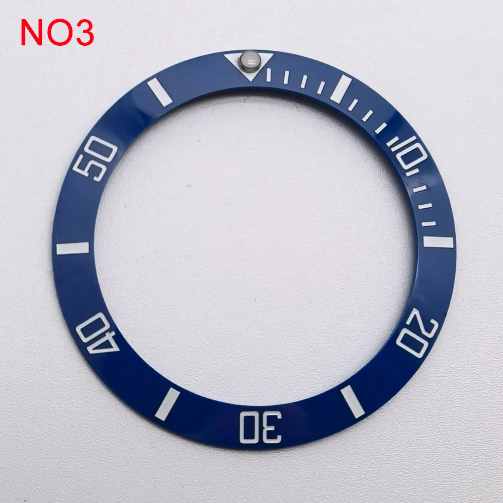 Inserto de bisel de cerámica de anillo de reloj de 40mm para accesorios de caja de reloj Sub de 43mm, diámetro interior de 31,6mm