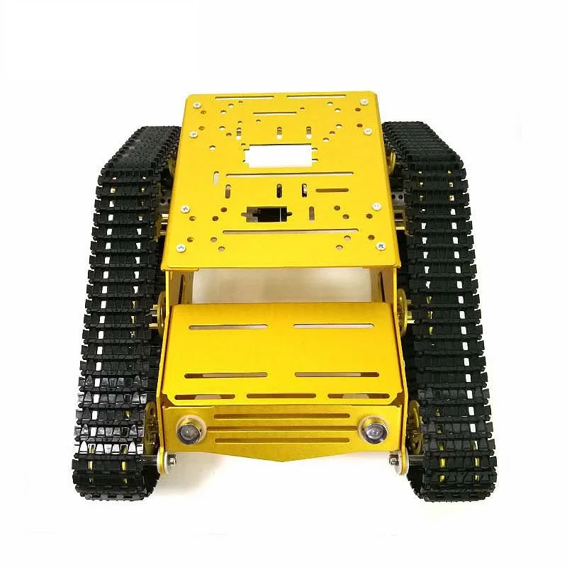 DOIT RC Robot Tank Chassis alloy Tracked Robotic Chassis RC Tank Interface Holes for Robot Project Graduation Design YP100