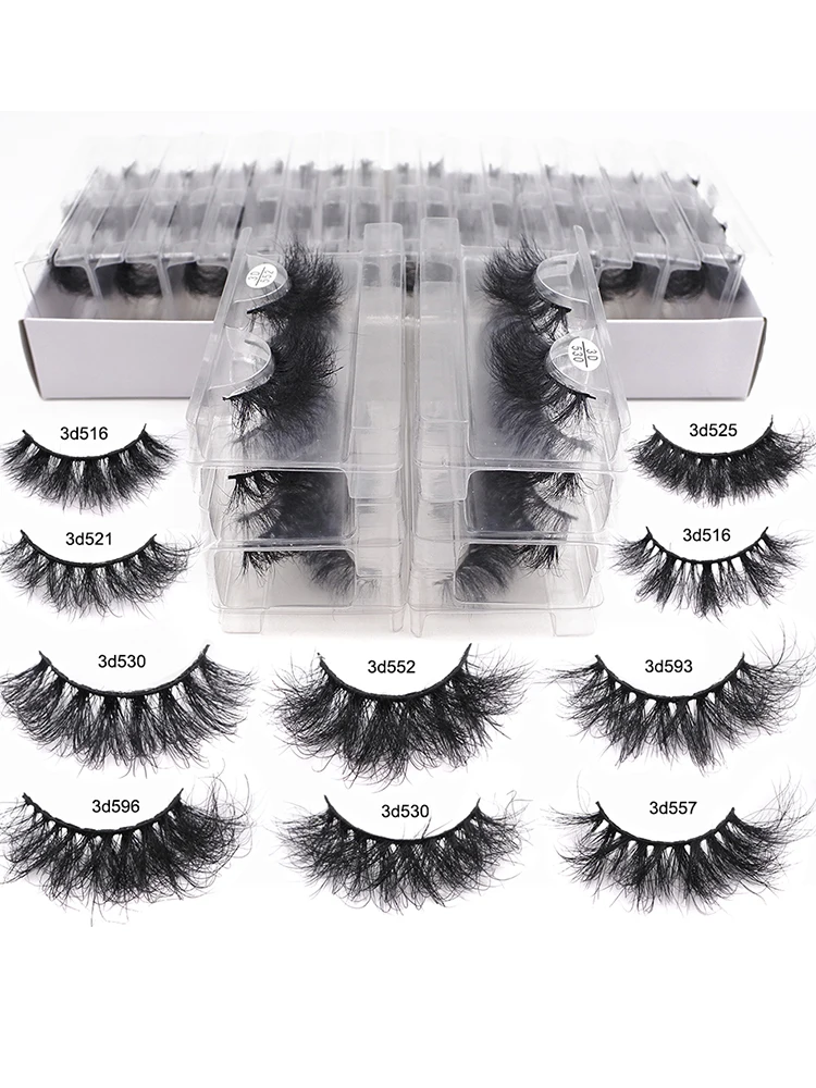 10–50 Stück/Lot flauschige Nerzwimpern Großhandel Make-up falsche Wimpern Wispy natürliche kurze Nerzwimpern