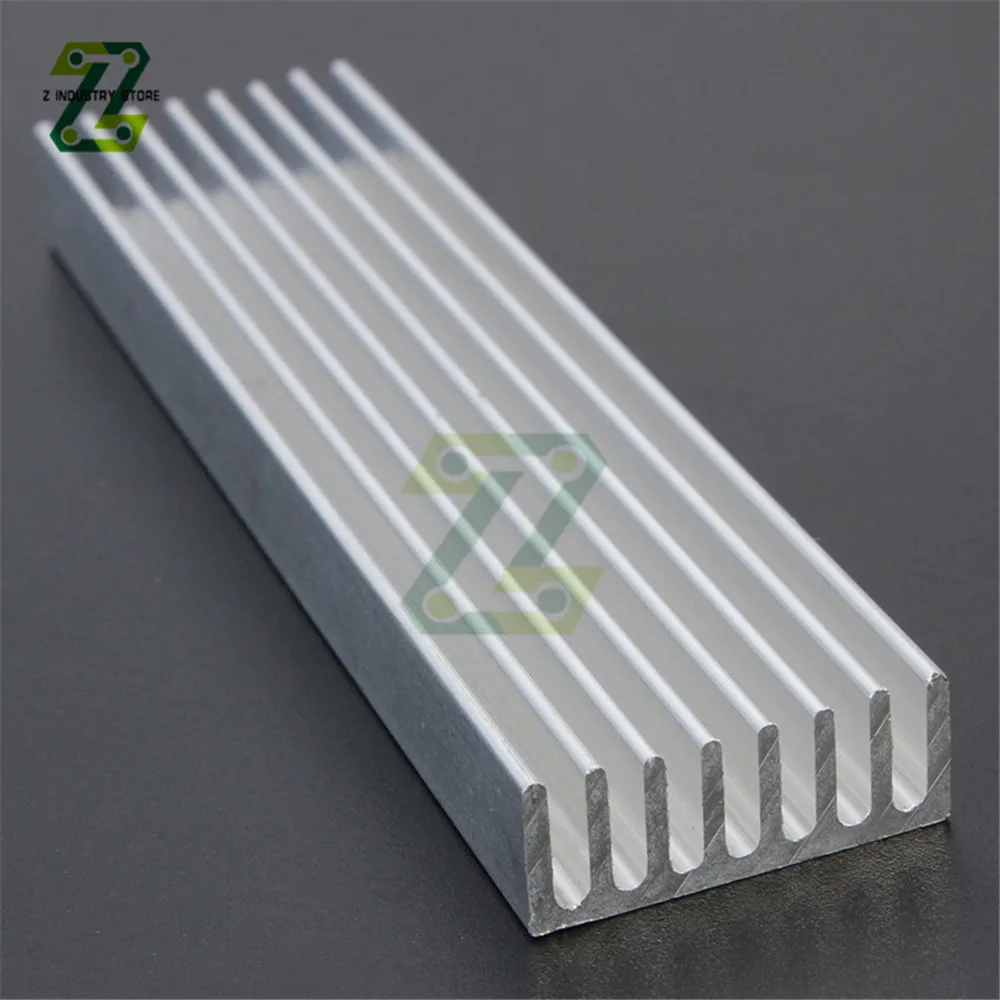 LED 전자 방열 냉각 쿨러용 알루미늄 방열판, 압출 방열판, 100x25x10mm