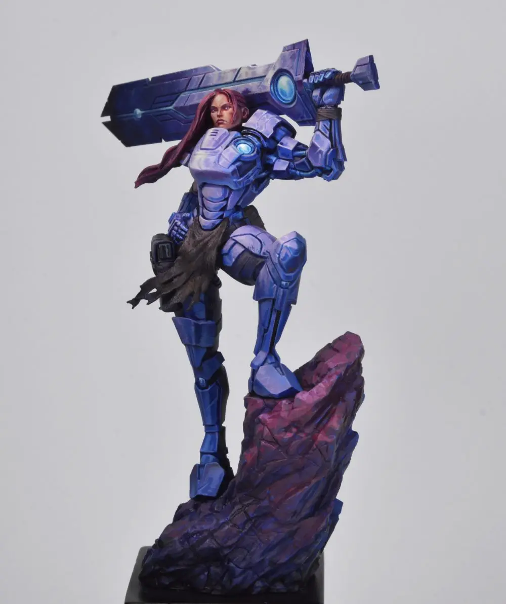 1/24 ancient warrior stand with base   Resin figure Model kits Miniature gk Unassembly Unpainted