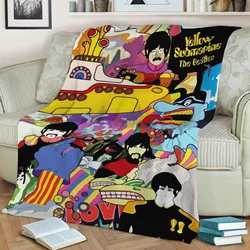 Beatle-Yellow-Submarine band 3D Print Plush Blanket Throw On Sofa Home Decor Soft Warmth Washable Nap Blanket Dropshipping