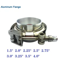 ZUCZUG 1.5-5.0 inch Quick V band clamp  Aluminum Alloy  flange with sealing ring for car exhaust pipe fixed assembly