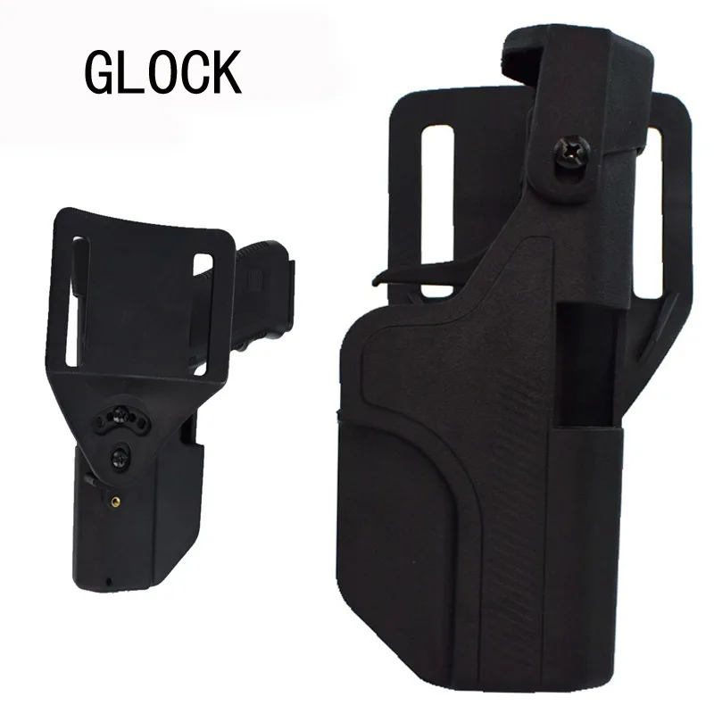 Hunting Quick Release Glock 17 Gun Holster Tactical Right Hand Waist Pistol Case Automatic Handgun Holster Bag