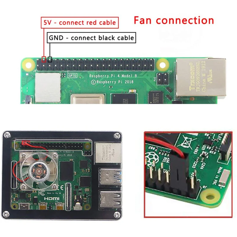 2 pçs para raspberry pi 4 ventilador raspberry pi dc sem escova cpu led ventilador de refrigeração 30mm 3010 ventilador cooler para raspberry pi modelo b 3b + 2b