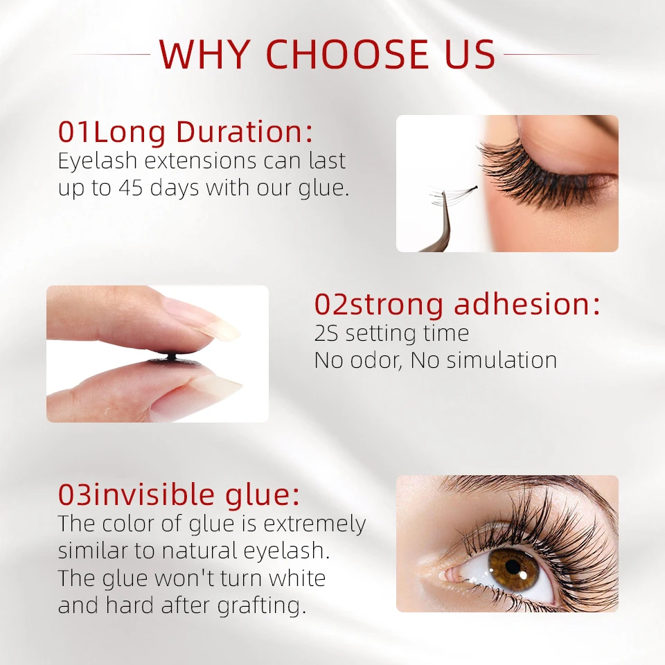 Lady Black/Sky/NC Eyelash Extension Glue Strong Adhesive Fast Drying False Eye Lash Extension Glue Adhesive Retention Makeup
