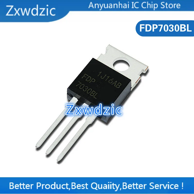 10pcs FDP7030BL 7030BL FDP7030  TO220 60A 30V  MOS Field-Effect Transistor