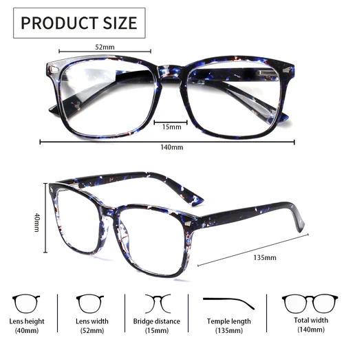 Imagen 2 del producto Turezing-gafas de lectura con bisagra de resorte para hombre y mujer, lentes de lectura con marco Rectangular, presbicia, HD, dioptrías + 1,0 + 2,0 + 4,0 + 6,0