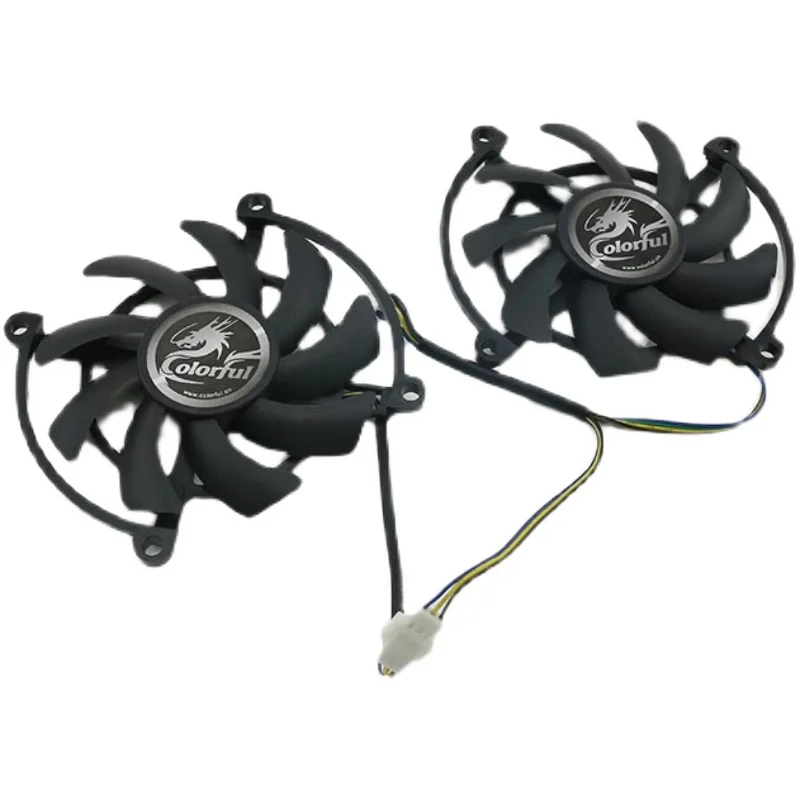 2pcs iGame GTX 1060 1070 Cooler Fan 4pin Replace For Colorful iGame S GeForce GTX1060 GTX1070 iGame U Video card Fans